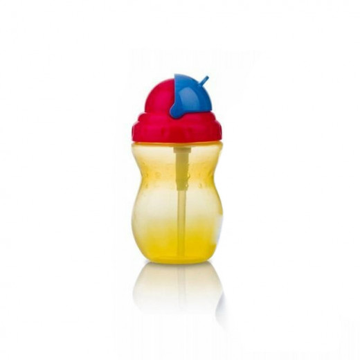 Nuby Flip-it Leakproof Straw Bottle (320ml), yellow