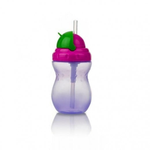 Nuby Flip-it Leakproof Straw Bottle (320ml), Purple
