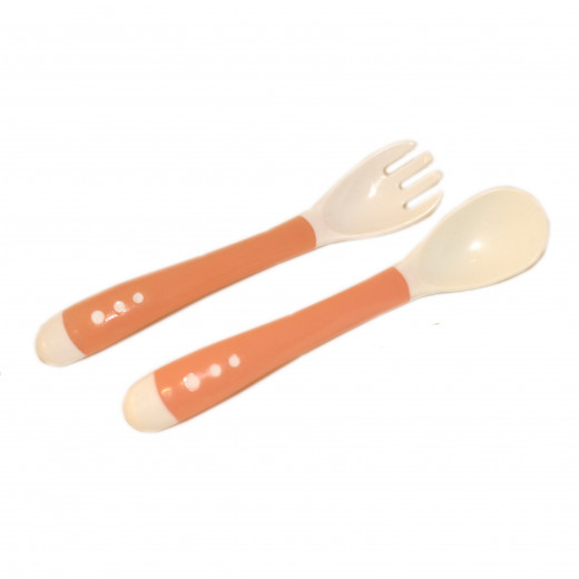 Potato Plastic Cutlery Set for Children, Orange