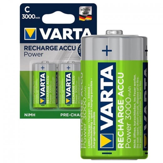 Varta Power Ready2use Rechargeable C/hr14 Batteries - 3000mah - 1x2