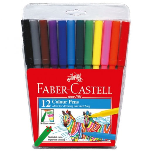 Faber Castell | Fibre Tip Color Pen | 12 Colors