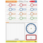 Melissa and Doug Telling Time Write-A-Mat (Bundle of 6)