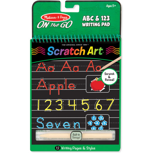 Melissa & Doug Abc & 123 Color-Reveal Scratch Art Pad