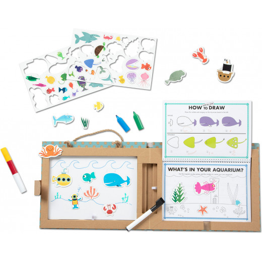 Melissa & Doug Play, Draw, Create Reusable Drawing & Magnet Kit - Ocean