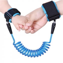 Child Anti Lost Wrist Strap Rope Harness Outdoor Walking, Blue, 2 m
