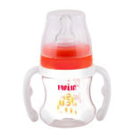 Farlin Package ( Farlin Feeding Bottle Plastic for Baby, 250ml- Orange + Farlin Baby Toilet Seat - Green + Farlin Bottle & Nipple Brush, Pink )
