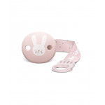 Suavinex Pacifier clip with HYGGE Ribbon Pink Rabbit
