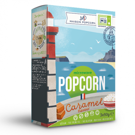 Maison Popcorn Caramel Flavor 3 Packs