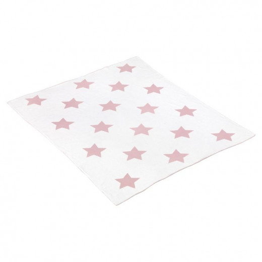 بطانية قطن للأطفال 80 × 100 × 1 سم لون زهري من كامبرس