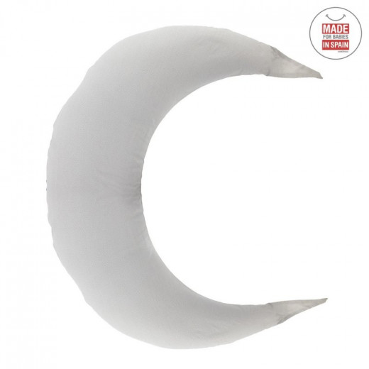 Cambrass - Nursing Pillow Moon 80x185x16 cm Sky Grey/rain