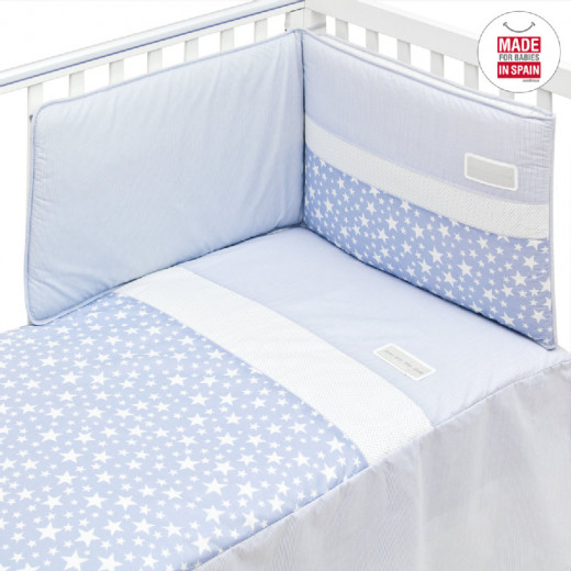 Cambrass - Set 2 Pcs.bedspread W/s Cot 70 Star Blue 70x140x3 cm