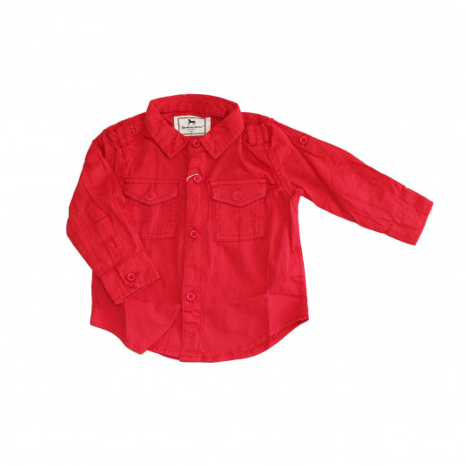 Red Long- Sleeves Shirt for Boys +9 Months
