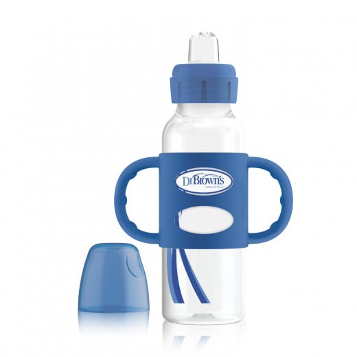 Dr. Brown's Twin Handle Sipper Bottle with Silicone Spout Blue - 250 ml