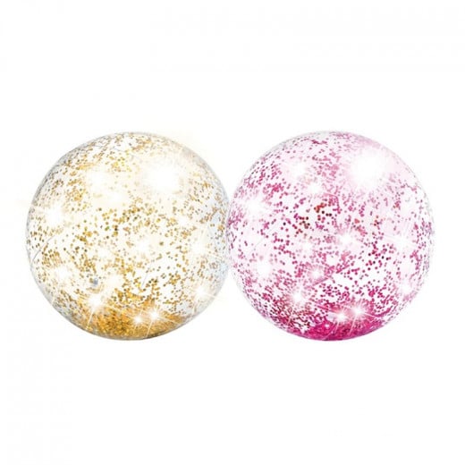 Intex Transparent Glitter Beach Ball, 1 Pack, Assorted Color