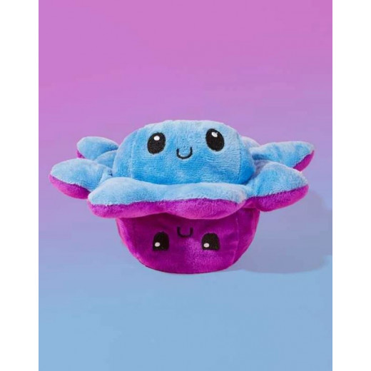 1pc Cartoon Octopus Pet Plush Toy, Blue and Purple