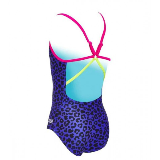 Zoggs Girls Cats Meow Starback Swimsuit, 7 Years