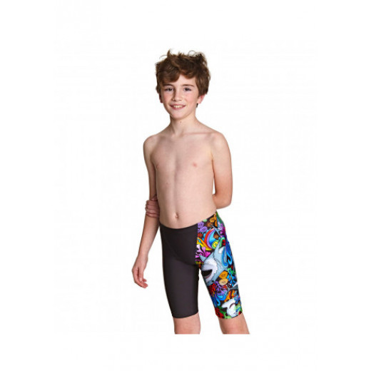 ملابس سباحة ولادي  بتصميم القرش من زوغز لعمر 8 سنوات