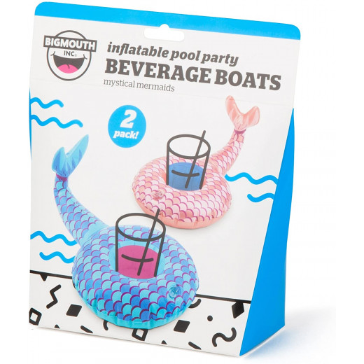 BigMouth Inc Mermaid Tails Beverage Boats (2-Pack)