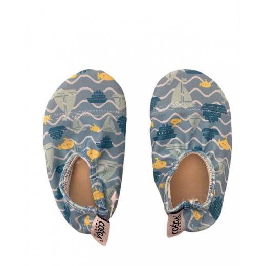 Coega Pool & Beach Shoes Eur (24-26),Blue And Yellow
