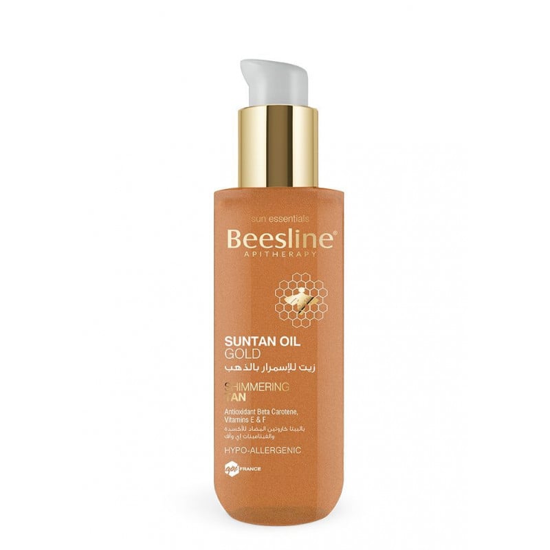 Beesline Suntan Oil Gold Shimmering Tan For The Body, 200ml Beesline