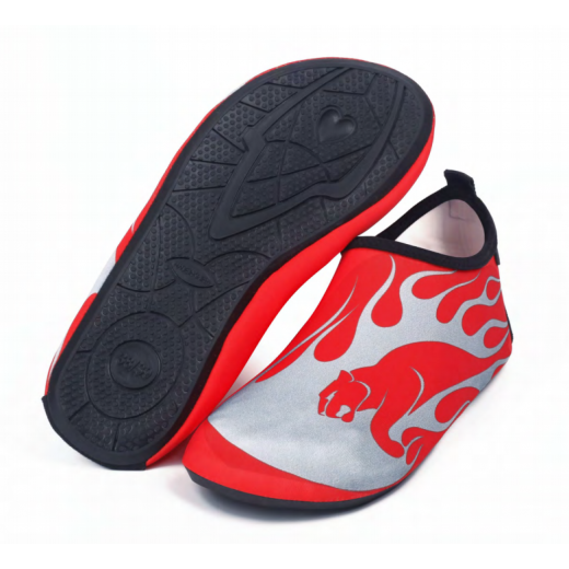 أحذية مائية للبالغين، تصميم لهب رمادي، قياس 40-41