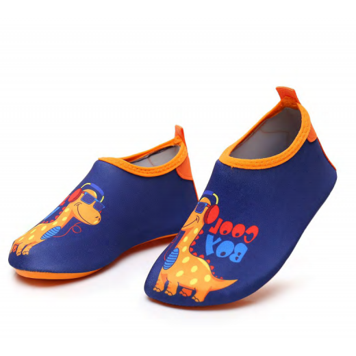 أحذية مائية، تصميم ديناصور برتقالي، قياس 33-32