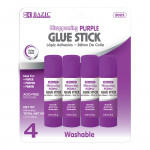 Bazic Small Washable Purple Glue Stick 8g (4/pack)