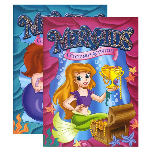 Bazic Mermaids Foil & Embossed Coloring & Activity Book