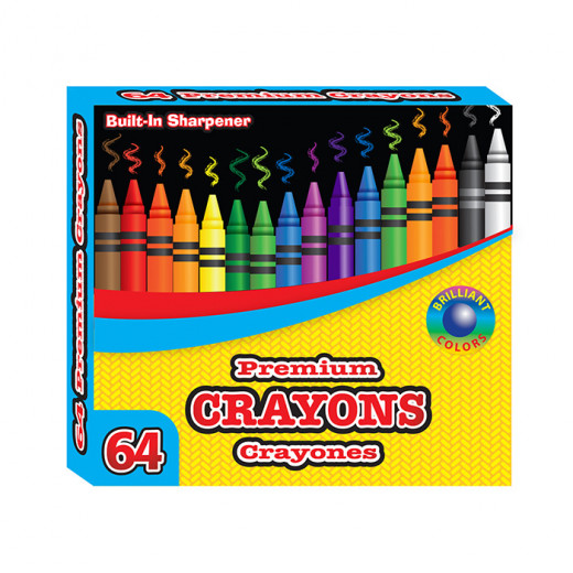 Bazic 64 Premium Quality Color Crayons