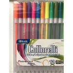 Bazic 12 Fluorescent Color Collorelli Gel Pen