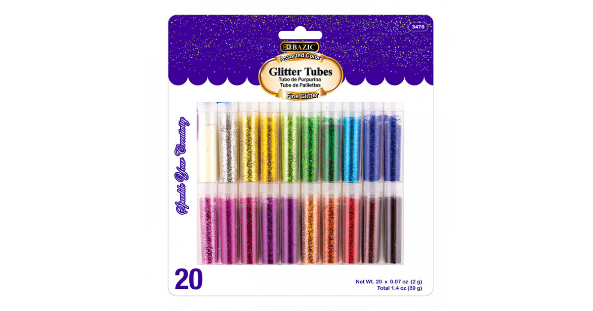 2G Glitter Tubes (20/Pack) 24 / Box