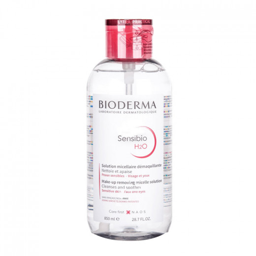Bioderma Sensibio H2O Make-up Removing Micelle Solution Cleanses & Smoothes Sensitive Skin, 850 Ml