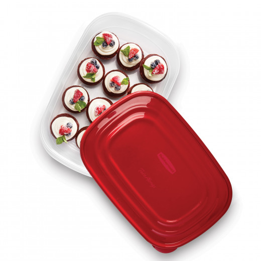 أوعية تخزين طعام مستطيلة الشكل من ربرميد ، عبوتان - 4.4 لتر