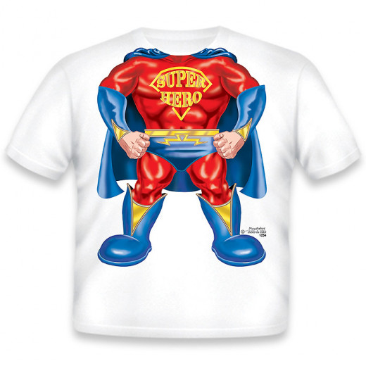 Just Add A Kid Super Hero Youth X Small T-shirt