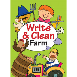 كتاب للكتابة و المسح للتعلم عن المزرعة