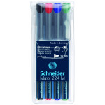 قلم ماركر شنايدر ماكس الدائم - 1.0 مم - 4 قطع / عبوة