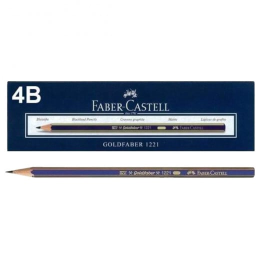 Faber Castell Graphite Pencil Goldfaber 1221, 4B 12 pieces