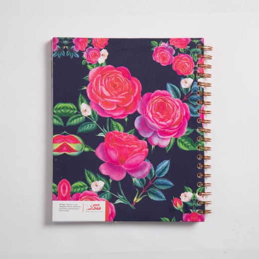 Mofkera Wire Floral Arabic Notebook Hardcover Full of Yasmin A5 Size