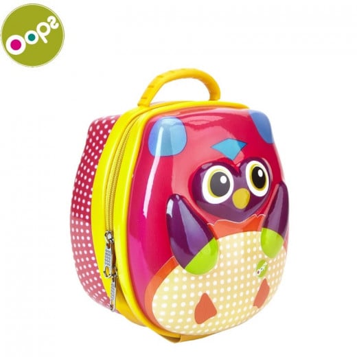 Oops Take Away Lunch Bag for Babies, Mr. Wu Owl Design, Pink Color