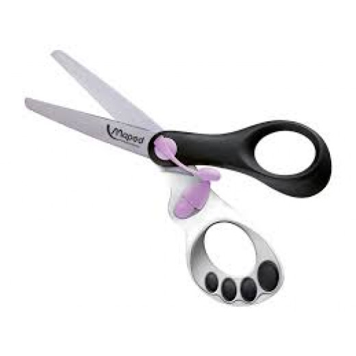 Maped Children's Kid's Right Handed Spring Assisted Scissors - Purple