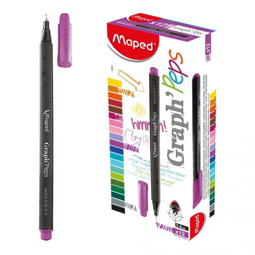 Maped Graph'Peps Fineliner 0.4mm Sweety Purple, 1 Piece