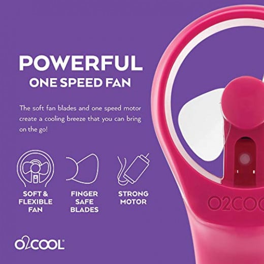 O2COOL Elite Water Misting Fan, Pink