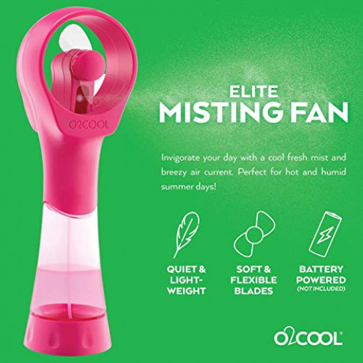 O2COOL Elite Water Misting Fan, Pink