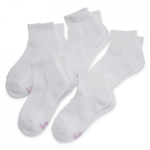 Hanes 5-pk. Ankle Socks, Girl's, Size: Small, White