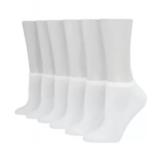 جوارب نسائية من هانس ، بيضاء، اكس لارج ، 6 قطع