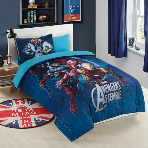 Nova home comforter avengers design twin unique 4pcs set