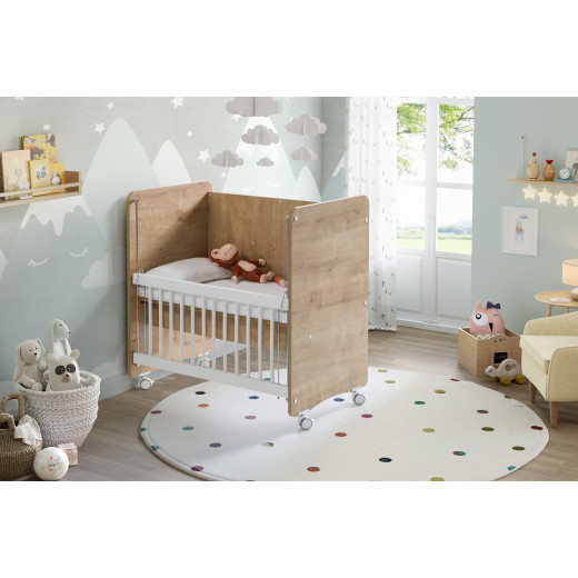 Babywhen Mother Side Mini Crib With Wheels Somon