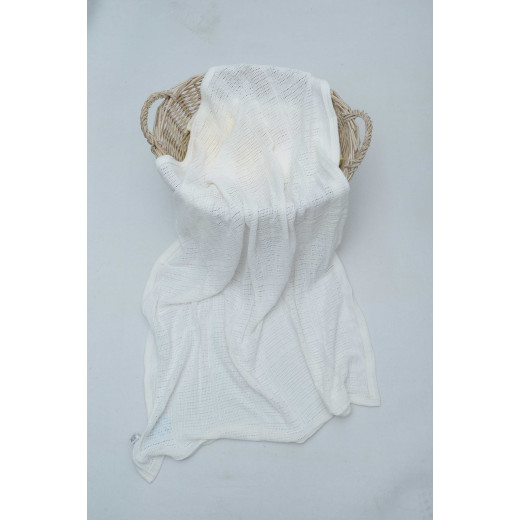 بطانية قطن من رويال بيدينج ، 90 × 118 سم ، ابيض