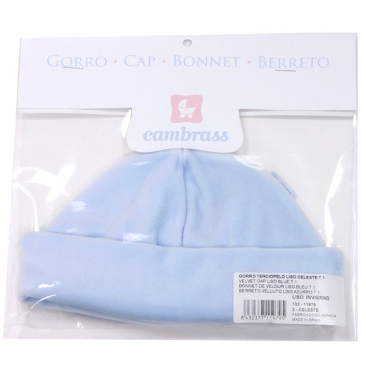 قبعة كامبراس زرقاء مخملية