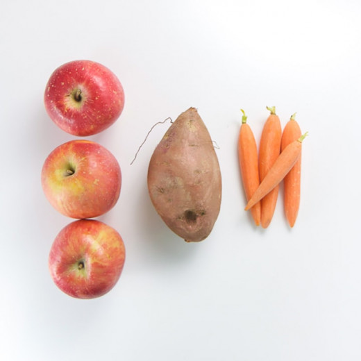 Happy Tot Organic Apple Sweet Potato Carrots & Cinnamon Puree (120g)
